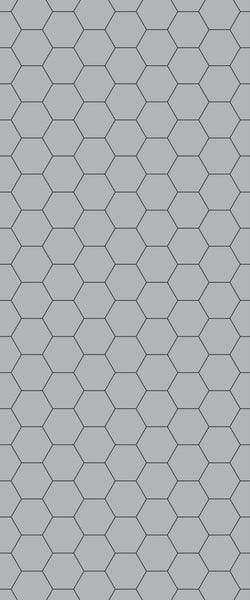 Grey Hexagon Acrylic Shower Wall Panel 2440mm x 1220mm (3mm Thick) - CladdTech