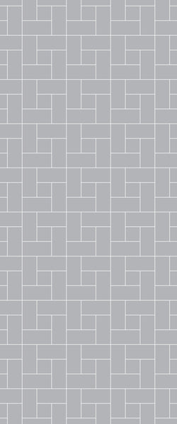 Grey Windmill Acrylic Shower Wall Panel 2440mm x 1220mm (3mm Thick) - CladdTech