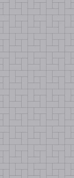 Grey Windmill Acrylic Shower Wall Panel 2440mm x 1220mm (3mm Thick) - CladdTech