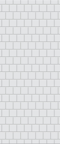 Grey Large Squares Acrylic Shower Wall Panel 2440mm x 1220mm (3mm Thick) - CladdTech