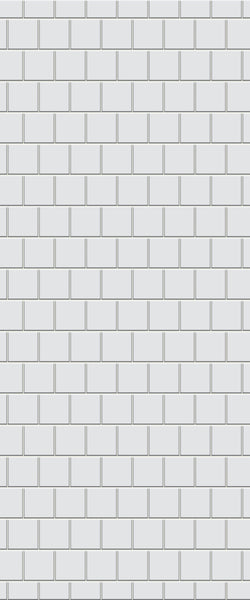 Grey Large Squares Acrylic Shower Wall Panel 2440mm x 1220mm (3mm Thick) - CladdTech