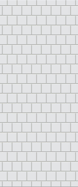 Grey Large Squares Acrylic Shower Wall Panel 2440mm x 1220mm (3mm Thick) - CladdTech