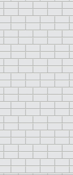 Grey Brickbond Acrylic Shower Wall Panel 2440mm x 1220mm (3mm Thick) - CladdTech