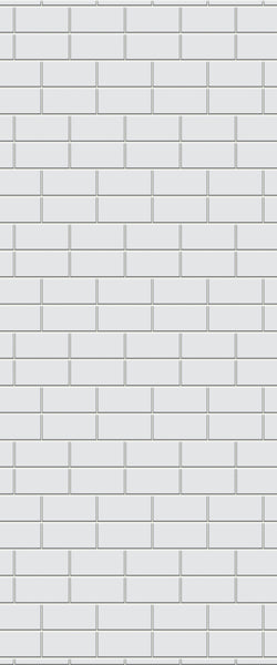 Grey Brickbond Acrylic Shower Wall Panel 2440mm x 1220mm (3mm Thick) - CladdTech