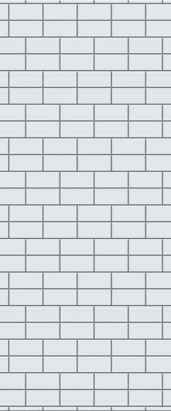 Grey Brickbond Acrylic Shower Wall Panel 2440mm x 1220mm (3mm Thick) - CladdTech