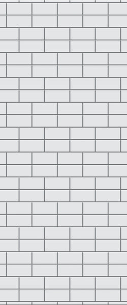 Grey Brickbond Acrylic Shower Wall Panel 2440mm x 1220mm (3mm Thick) - CladdTech