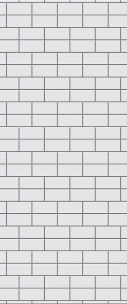 Grey Brickbond Acrylic Shower Wall Panel 2440mm x 1220mm (3mm Thick) - CladdTech