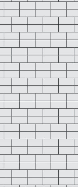Grey Brickbond Acrylic Shower Wall Panel 2440mm x 1220mm (3mm Thick) - CladdTech