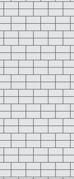 Grey Brickbond Acrylic Shower Wall Panel 2440mm x 1220mm (3mm Thick) - CladdTech