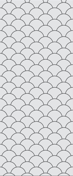 Grey Fishscales Acrylic Shower Wall Panel 2440mm x 1220mm (3mm Thick) - CladdTech