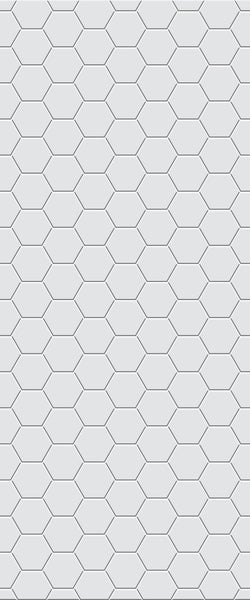 Grey Hexagon Acrylic Shower Wall Panel 2440mm x 1220mm (3mm Thick) - CladdTech
