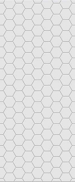 Grey Hexagon Acrylic Shower Wall Panel 2440mm x 1220mm (3mm Thick) - CladdTech