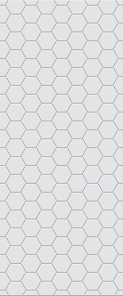 Grey Hexagon Acrylic Shower Wall Panel 2440mm x 1220mm (3mm Thick) - CladdTech