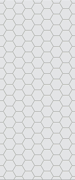 Grey Hexagon Acrylic Shower Wall Panel 2440mm x 1220mm (3mm Thick) - CladdTech