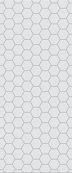 Grey Hexagon Acrylic Shower Wall Panel 2440mm x 1220mm (3mm Thick) - CladdTech