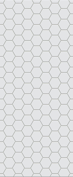 Grey Hexagon Acrylic Shower Wall Panel 2440mm x 1220mm (3mm Thick) - CladdTech