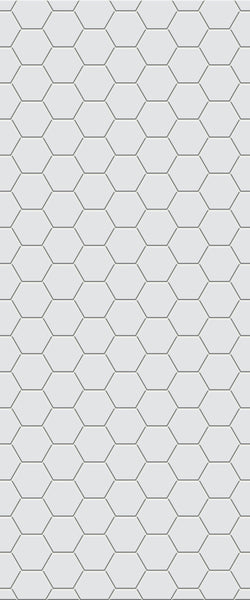 Grey Hexagon Acrylic Shower Wall Panel 2440mm x 1220mm (3mm Thick) - CladdTech