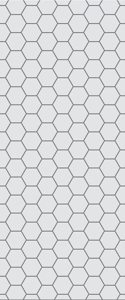 Grey Hexagon Acrylic Shower Wall Panel 2440mm x 1220mm (3mm Thick) - CladdTech
