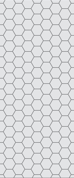 Grey Hexagon Acrylic Shower Wall Panel 2440mm x 1220mm (3mm Thick) - CladdTech