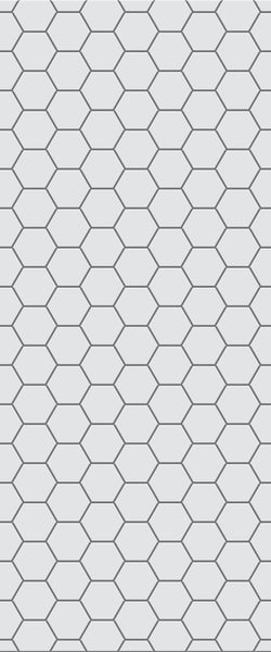 Grey Hexagon Acrylic Shower Wall Panel 2440mm x 1220mm (3mm Thick) - CladdTech