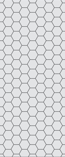 Grey Hexagon Acrylic Shower Wall Panel 2440mm x 1220mm (3mm Thick) - CladdTech