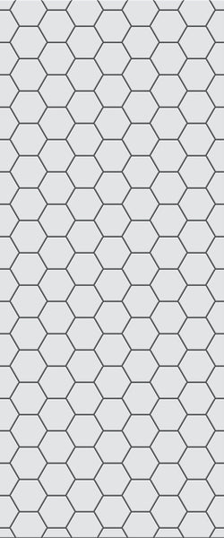 Grey Hexagon Acrylic Shower Wall Panel 2440mm x 1220mm (3mm Thick) - CladdTech