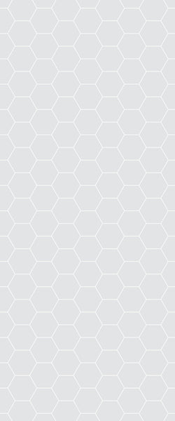 Grey Hexagon Acrylic Shower Wall Panel 2440mm x 1220mm (3mm Thick) - CladdTech