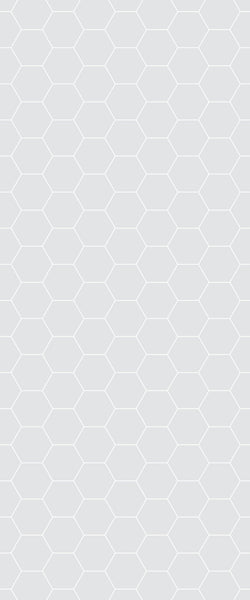 Grey Hexagon Acrylic Shower Wall Panel 2440mm x 1220mm (3mm Thick) - CladdTech