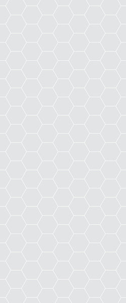 Grey Hexagon Acrylic Shower Wall Panel 2440mm x 1220mm (3mm Thick) - CladdTech