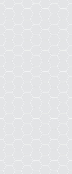 Grey Hexagon Acrylic Shower Wall Panel 2440mm x 1220mm (3mm Thick) - CladdTech