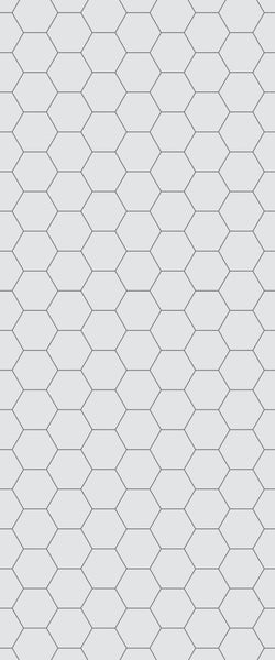 Grey Hexagon Acrylic Shower Wall Panel 2440mm x 1220mm (3mm Thick) - CladdTech