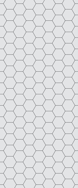 Grey Hexagon Acrylic Shower Wall Panel 2440mm x 1220mm (3mm Thick) - CladdTech