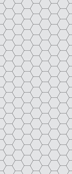 Grey Hexagon Acrylic Shower Wall Panel 2440mm x 1220mm (3mm Thick) - CladdTech