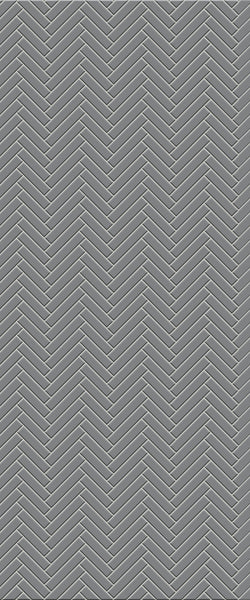 Grey Single Herringbone Tile Acrylic Shower Wall Panel 2440mm x 1220mm (3mm Thick) - CladdTech