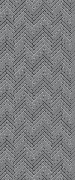 Grey Single Herringbone Tile Acrylic Shower Wall Panel 2440mm x 1220mm (3mm Thick) - CladdTech