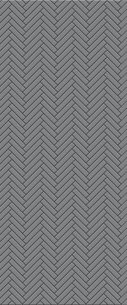Grey Single Herringbone Tile Acrylic Shower Wall Panel 2440mm x 1220mm (3mm Thick) - CladdTech