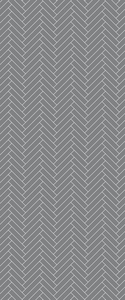 Grey Single Herringbone Tile Acrylic Shower Wall Panel 2440mm x 1220mm (3mm Thick) - CladdTech