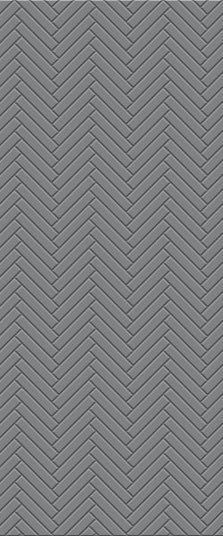 Grey Double Herringbone Tile Acrylic Shower Wall Panel 2440mm x 1220mm (3mm Thick) - CladdTech