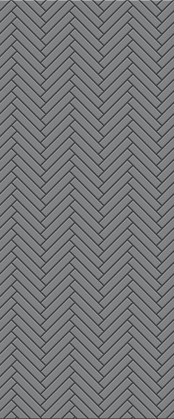 Grey Double Herringbone Tile Acrylic Shower Wall Panel 2440mm x 1220mm (3mm Thick) - CladdTech