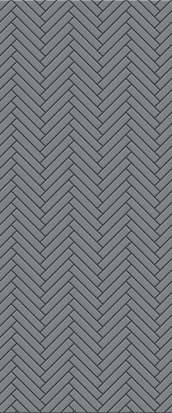 Grey Double Herringbone Tile Acrylic Shower Wall Panel 2440mm x 1220mm (3mm Thick) - CladdTech