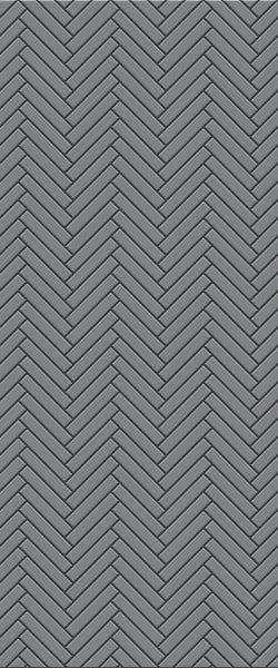 Grey Double Herringbone Tile Acrylic Shower Wall Panel 2440mm x 1220mm (3mm Thick) - CladdTech