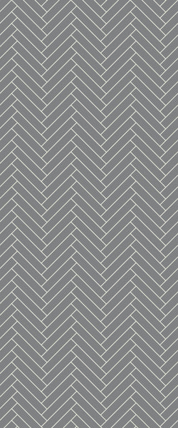 Grey Double Herringbone Tile Acrylic Shower Wall Panel 2440mm x 1220mm (3mm Thick) - CladdTech