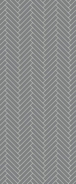 Grey Double Herringbone Tile Acrylic Shower Wall Panel 2440mm x 1220mm (3mm Thick) - CladdTech