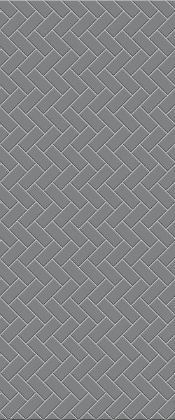 Grey Diagonal Herringbone Tile Acrylic Shower Wall Panel 2440mm x 1220mm (3mm Thick) - CladdTech