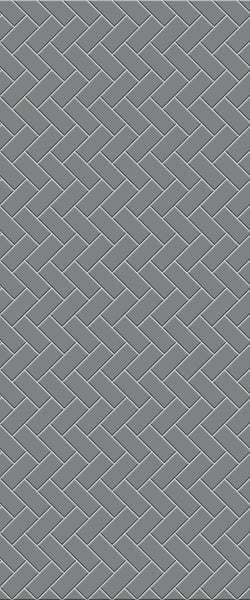 Grey Diagonal Herringbone Tile Acrylic Shower Wall Panel 2440mm x 1220mm (3mm Thick) - CladdTech