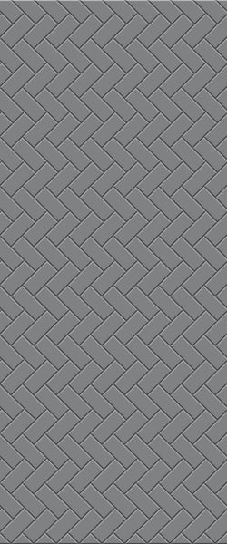 Grey Diagonal Herringbone Tile Acrylic Shower Wall Panel 2440mm x 1220mm (3mm Thick) - CladdTech