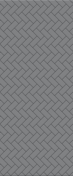 Grey Diagonal Herringbone Tile Acrylic Shower Wall Panel 2440mm x 1220mm (3mm Thick) - CladdTech