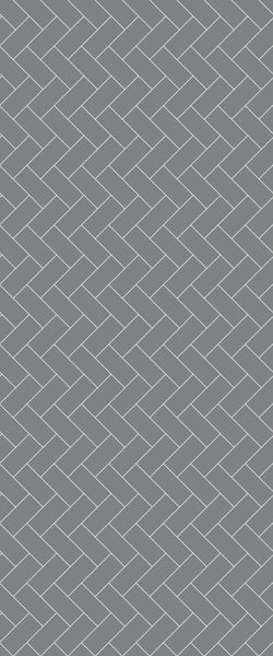 Grey Diagonal Herringbone Tile Acrylic Shower Wall Panel 2440mm x 1220mm (3mm Thick) - CladdTech