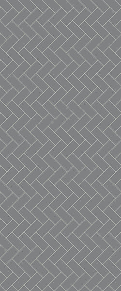 Grey Diagonal Herringbone Tile Acrylic Shower Wall Panel 2440mm x 1220mm (3mm Thick) - CladdTech