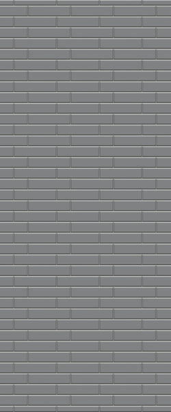 Grey Brickslips Acrylic Shower Wall Panel 2440mm x 1220mm (3mm Thick)